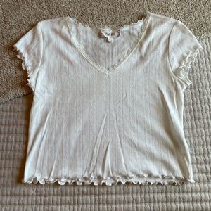 White Lacey Crop Top